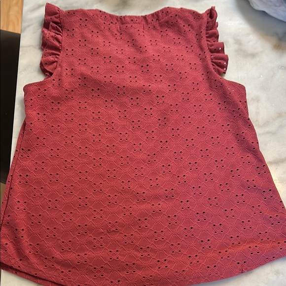 PerSeption Concept Pink Flutter Sleeve Ruffled Blouse - Picture 6 of 6